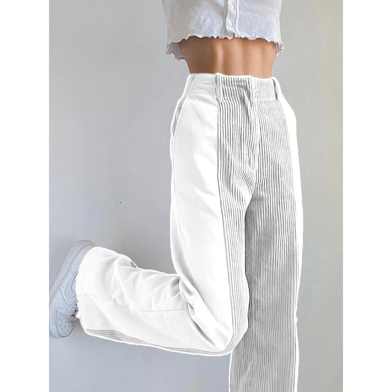 Pantalon-Velour-Blanc