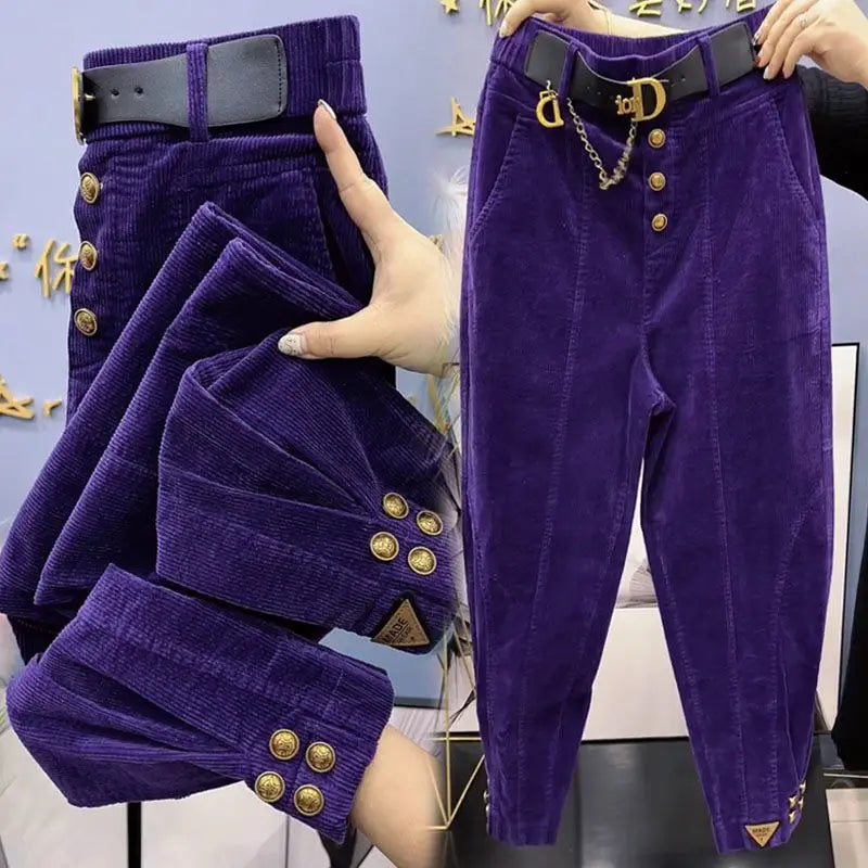 Pantalon-en-Velours-Cotele-Femme-Violet