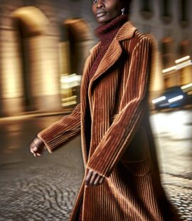 Manteau velours côtelé femme: tendance hiver 2023