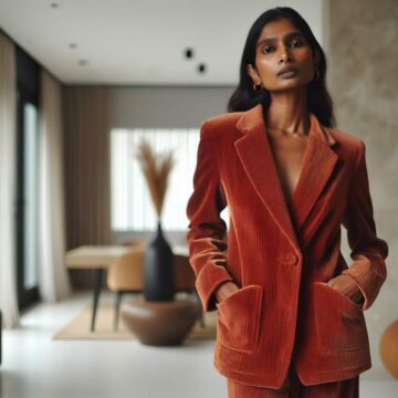 Velours côtelé terracotta : secrets de style élégants
