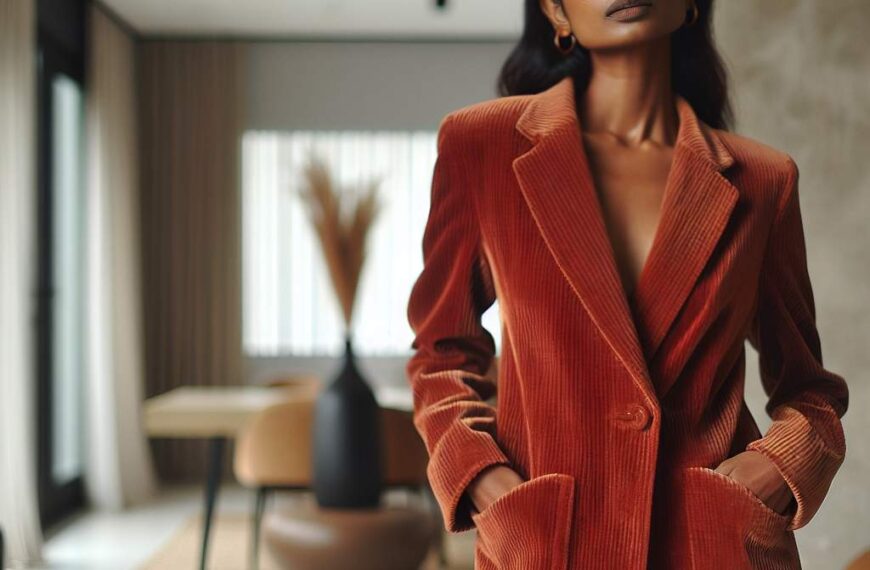 Velours côtelé terracotta : élégance et polyvalence pour une garde-robe tendance
