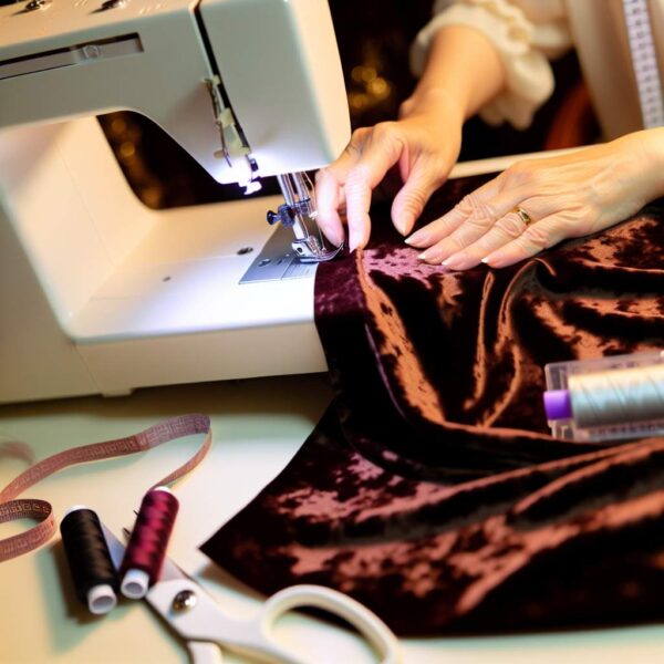 Velours stretch: astuces incontournables couture